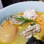 塩そば専門店 桑ばら - 痛風そば。(アン肝・真だらの白子・広島産カキ)