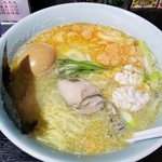 塩そば専門店 桑ばら - 痛風そば。(アン肝・真だらの白子・広島産カキ)