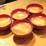 Ika Tengoku - クーポンで人数分のお味噌汁