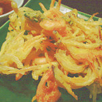 Kakiage of sweet shrimp and vegetables