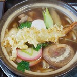 日本ばし - 鍋焼うどん エビ天入り