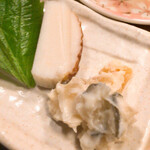 すみれ - はも板わさびずけ500円（食べかけ）