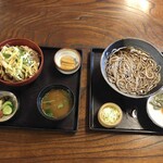 高橋家 - 冷やしとろろ蕎麦￥1000  鴨ネギ丼￥1400