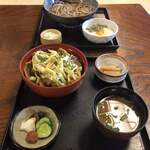 高橋家 - 冷やしとろろ蕎麦￥1000  鴨ネギ丼￥1400