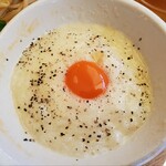 たまごや食堂やませ - 白身を泡立ててカルボナーラ風に♡