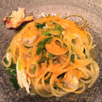 リストランテ･ヒロ チェントロ 丸ビル店 - タラバ蟹と九条葱とカラスミのペペロンチーノ