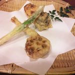 居魚家 ぎんた - 天ぷら（かぼちゃ、あすぱら、しいたけ、ごぼう、れんこん）
