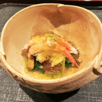 津の守坂 小柴 - 噴火湾のセイコガニ、お出汁のジュレ