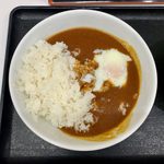 Yoshinoya - スパイシーカレー（並盛） ¥328 ＋ 半熟玉子 ¥75