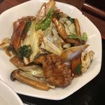 Zeppin Shourom Pou Mangetsu Ro Awaji Chou Baru - Cランチ 日替りの豚肉と野菜の辛子味噌炒め