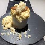 コミナセマコ - 出来立てスフレ。こぼれた栗で、栗拾い♪