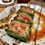 鳥茂 - ピーマンの肉詰め