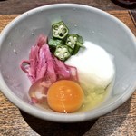 鳥茂 - おくらと卵の箸休め