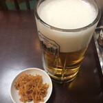 長崎飯店 - 生ビール(中ジョッキ) 600円