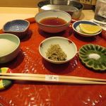 てんぷら 深町 - 最初のセット