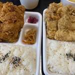 唐揚げ専門 はっぴ商店 - からあげ弁当（中）（醤油と塩）