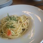 ピッツェリアスパーダ - ツナと水菜のオイルパスタ