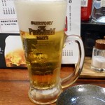 炭火串焼はがくれ - 生ビール