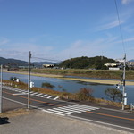 四万十屋 - テラス席から望む四万十川