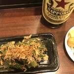 立ち呑み くにし - 豚ミンチオクラスパイス和え