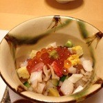 うまい鮨勘 - ランチコースの ばらちらし（小）