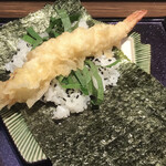 玄 - すだち蕎麦セット：海老天手巻き