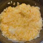 支那そばや - TKG  名古屋コーチンなので、いつもより
      出汁醤油は少なめ　多めにかき混ぜる　うんまっ！