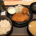 Matsunoya - ♪ロース＆カキフライ定食¥850