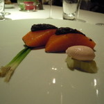 レ セゾン - トリュフを香らせた富士山麓の鱒をほんのり温めて 梅干しのシャンテリー