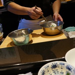 てんぷら天夜一夜 - ランチ天婦羅定食(¥1350税抜き)