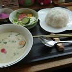 柿の木カフェ パーシモン - 料理写真:グリーンカレーセット