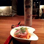 Bar growth - キャロットラペと鴨肉にチェリーブロッサムビネガー