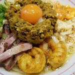 ラーメン巌哲 - ゲリラ限定　野菜キーマの海老和え麺　10食限定