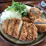 ほしのとんかつ - C定食（ヒレ・メンチ）…1260円