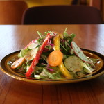 シイ ハウス - 赤大根、胡瓜、人参、パプリカ、レタスミックス、水菜、紫キャベツのサラダ