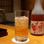 日本料理 幸庵 - 黒糖焼酎仕立て すもも酒のソーダ割り