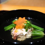 日本料理 幸庵 - たらば蟹の真薯アップ