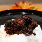 日本料理 幸庵 - 鰻の山椒煮オンザ雪椿アップ