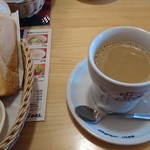 珈琲所コメダ珈琲店 - 自分注文、豆乳オーレたっぷり570円、期間限定モーニングのトースト&青森県産紅玉りんごジャム