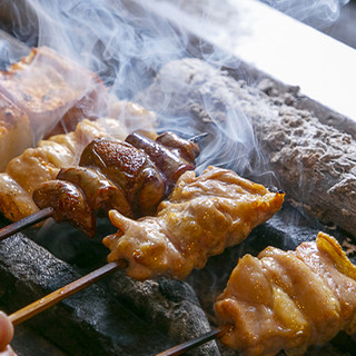 こだわりの焼き鳥は部位ごとに銘柄を分けております。