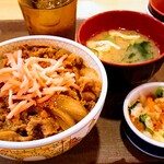 すき家 - 牛丼並ツユダク350円 3点セット170円