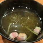 日本料理 たかむら - モズクのお吸い物。