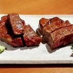 炭火焼きステーキ灰屋 - 超特フィレとサーロイン　100ｇづつ　9000円税別