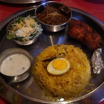 インド料理 インディアンハット - スパイシービリヤニランチ。