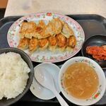 餃子の王将 - ダブル餃子定食　847円　ライス大盛り＋55円