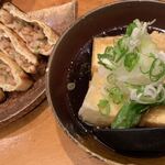 おぎ野 - 揚げ出し豆腐ときつね納豆焼き