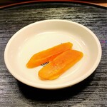 鮨乃家かわごえ - 軽く炙ったカラスミは旨味が増して優しい香りに包まれていました‼️d(^_^o)