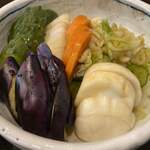 鰻家 - お新香の盛り合わせ