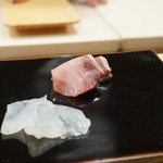 日本橋蛎殻町 すぎた - 羅臼ぶり漬けとかわはぎ