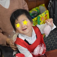 札幌 かに本家 札幌駅前本店 - 一升餅、ちゃんと持てたよ～